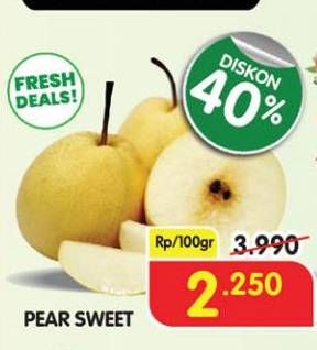 Promo Harga Pear Sweet per 100 gr - Superindo