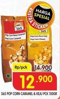 Promo Harga 365 Pop Corn Caramel, Cheese 150 gr - Superindo