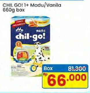 Promo Harga Morinaga Chil Go Bubuk 1+ Madu, Vanilla 700 gr - Indomaret