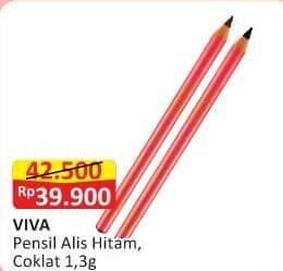 Promo Harga VIVA Pencil Alis Coklat, Hitam 1 gr - Alfamart