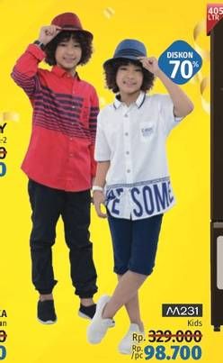 Promo Harga M231 Kids Shirt  - LotteMart