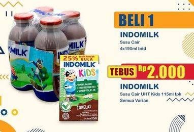 Promo Harga INDOMILK Susu UHT Kids All Variants 115 ml - Indomaret