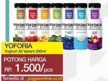 Promo Harga YOFORIA Yoghurt All Variants 200 ml - Yogya