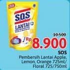 Promo Harga SOS Pembersih Lantai Apple, Lemon Fresh, Orange, Floral Breeze 750 ml - Alfamidi