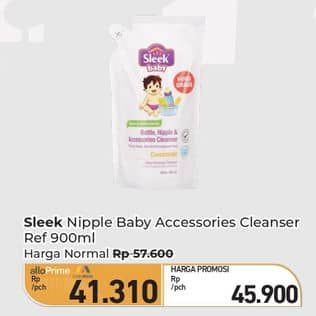 Promo Harga Sleek Baby Bottle, Nipple and Accessories Cleanser 900 ml - Carrefour