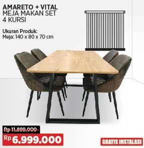 Promo Harga Courts Amareto | Meja Makan/Courts Vital | Kursi Makan `  - COURTS