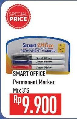 Promo Harga SMART OFFICE Permanent Marker per 3 pcs - Hypermart