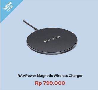 Promo Harga RAV POWER Magnetic Wireless Charger  - iBox