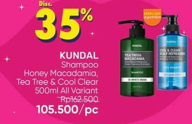 Promo Harga Kundal Tea Tree & Macadamia Deep Cleansing Shampoo/Kundal Cool & Clear Scalp Refreshing Shampoo   - Guardian