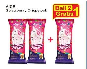 Promo Harga Aice Ice Cream Strawberry Crispy 55 gr - Indomaret