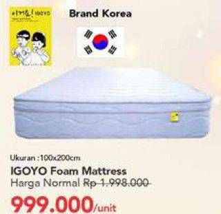 Promo Harga IGOYO Foam Mattress 100 X 200 Cm  - Carrefour
