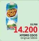 Hydro Coco Minuman Kelapa Original 500 ml Diskon 9%, Harga Promo Rp14.200, Harga Normal Rp15.700