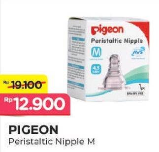 Promo Harga PIGEON Peristaltic Nipple Slim Neck M 1 pcs - Alfamart