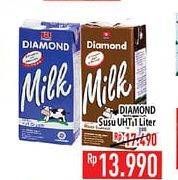 Promo Harga DIAMOND Milk UHT Chocolate, Full Cream 1000 ml - Hypermart