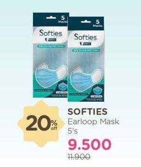 Promo Harga SOFTIES Masker Earloop 3D Surgical Mask 5 pcs - Watsons