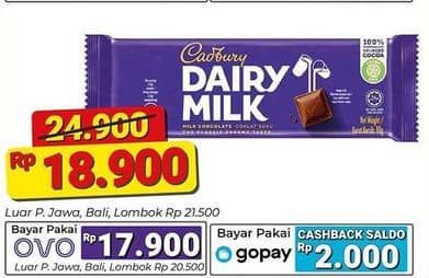 Promo Harga Cadbury Dairy Milk Cashew Nut, Original 90 gr - Alfamart