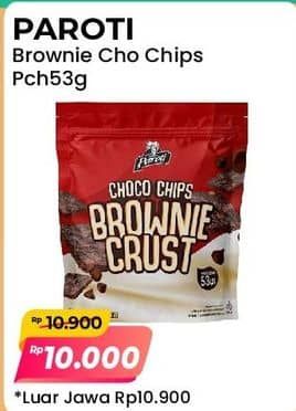 Promo Harga Paroti Brownie Crust Choco Chips 53 gr - Alfamart