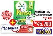 Promo Harga Rinso Detergent + Pepsodent Pasta Gigi   - Hypermart
