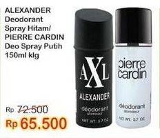 Promo Harga ALEXANDER/PIERRE CARDIN Deodorant   - Indomaret