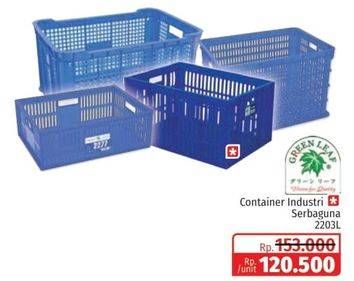 Promo Harga Green Leaf Container Industri Serbaguna 2203 ltr - Lotte Grosir