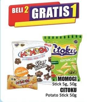 Promo Harga MOMOGI Mini Stick/MOMOGI Regular Snack/CITOKU Kentang Stik  - Hari Hari