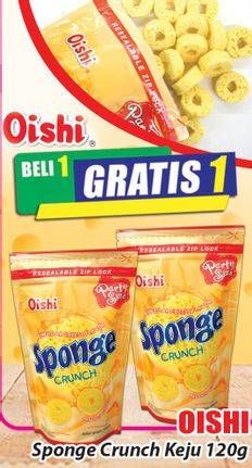 Promo Harga OISHI Sponge Crunch Keju 120 gr - Hari Hari