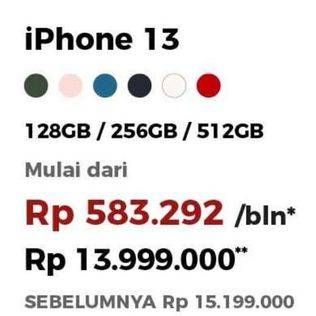 Promo Harga Apple iPhone 13 128 GB, 256 GB, 512 GB  - Erafone