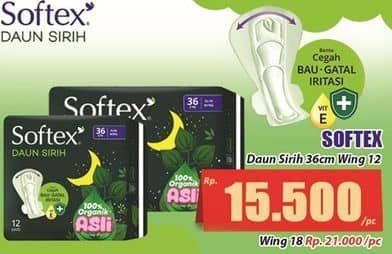 Promo Harga Softex Daun Sirih 36cm 18 pcs - Hari Hari