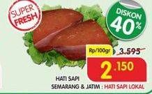 Promo Harga Beef Liver (Hati Sapi) per 100 gr - Superindo