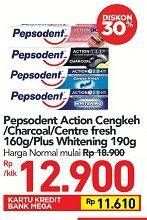 Promo Harga Pepsodent Action Cengkeh/Charcoal/Centre Fresh/Plus Whitening  - Carrefour