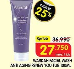 Promo Harga WARDAH Renew You Face Wash 100 ml - Superindo