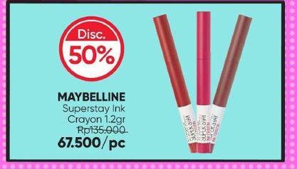 Promo Harga Maybelline Superstay Ink Crayon 1 gr - Guardian