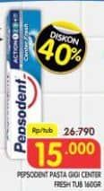 Promo Harga Pepsodent Pasta Gigi Action 123 Center Fresh 160 gr - Superindo