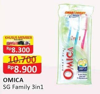 Promo Harga OMICA Sikat Gigi Family 3in1  - Alfamart