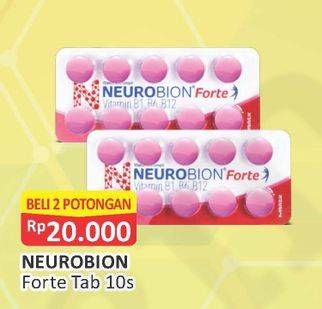 Promo Harga NEUROBION Forte  per 2 pouch 10 pcs - Alfamart
