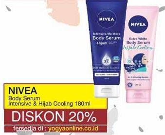 Promo Harga NIVEA Body Serum Intensive Moist, Hijab Cool 180 ml - Yogya