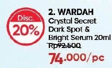 Promo Harga Wardah Crystal Secret Dark Spot & Brightening Serum 20 ml - Guardian