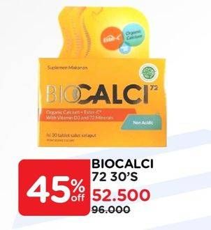 Promo Harga Biocalci Organic Calcium + Ester C 30 pcs - Watsons