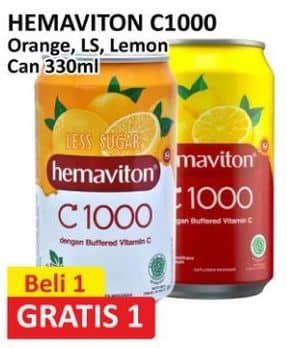 Promo Harga Hemaviton C1000 Orange, Less Sugar, Lemon 330 ml - Alfamart