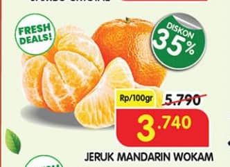 Promo Harga Jeruk Mandarin Wokam per 100 gr - Superindo