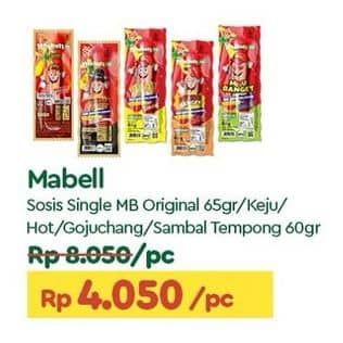 Promo Harga Mabell Sosis Single Gojuchang, Hot, Original, Keju 60 gr - TIP TOP