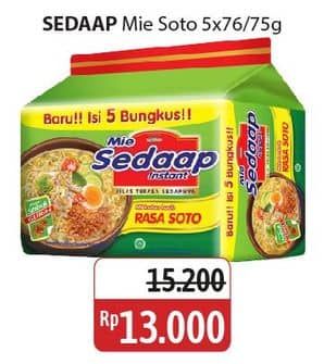 Promo Harga Sedaap Mie Kuah Soto per 5 pcs 75 gr - Alfamidi