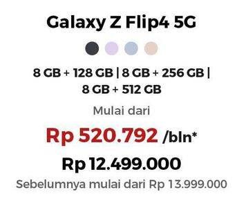 Promo Harga Samsung Galaxy Z Flip4 8GB + 128GB, 8GB + 256GB, 8GB + 512GB  - Erafone