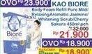 Promo Harga KAO BIORE Body Foam Pure Mild/ Relaxing Aromatic/ Whitening Scrub/Cherry Sakura 450ml pch  - Indomaret