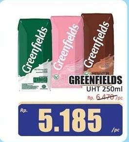 Promo Harga GREENFIELDS UHT 250 ml - Hari Hari