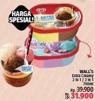 Promo Harga WALLS Ice Cream Unicorn 3 In 1, Chocolate Vanilla With Chocolate Chip 700 ml - LotteMart