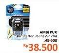Promo Harga AMBIPUR Car Freshener Premium Clip Starter Pack, Pacific Air 7 ml - Alfamidi