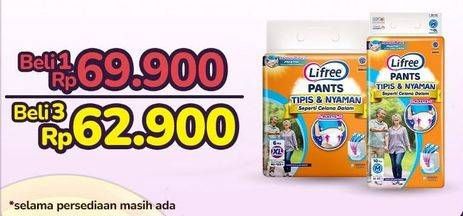 Promo Harga Lifree Popok Celana Tipis & Nyaman Bergerak M10, XL6 6 pcs - Indomaret