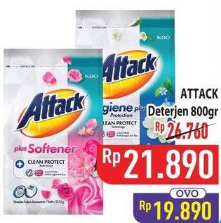 Promo Harga Attack Detergent Powder Plus Softener 800 gr - Hypermart