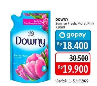 Promo Harga Downy Pewangi Pakaian Sunrise Fresh, Floral Pink 720 ml - Alfamidi
